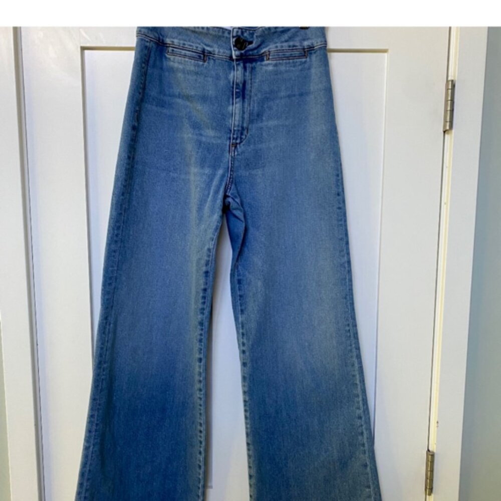 ASKK NY: Brighton High Waist Wide Leg Jeans In Boardwalk Size 29